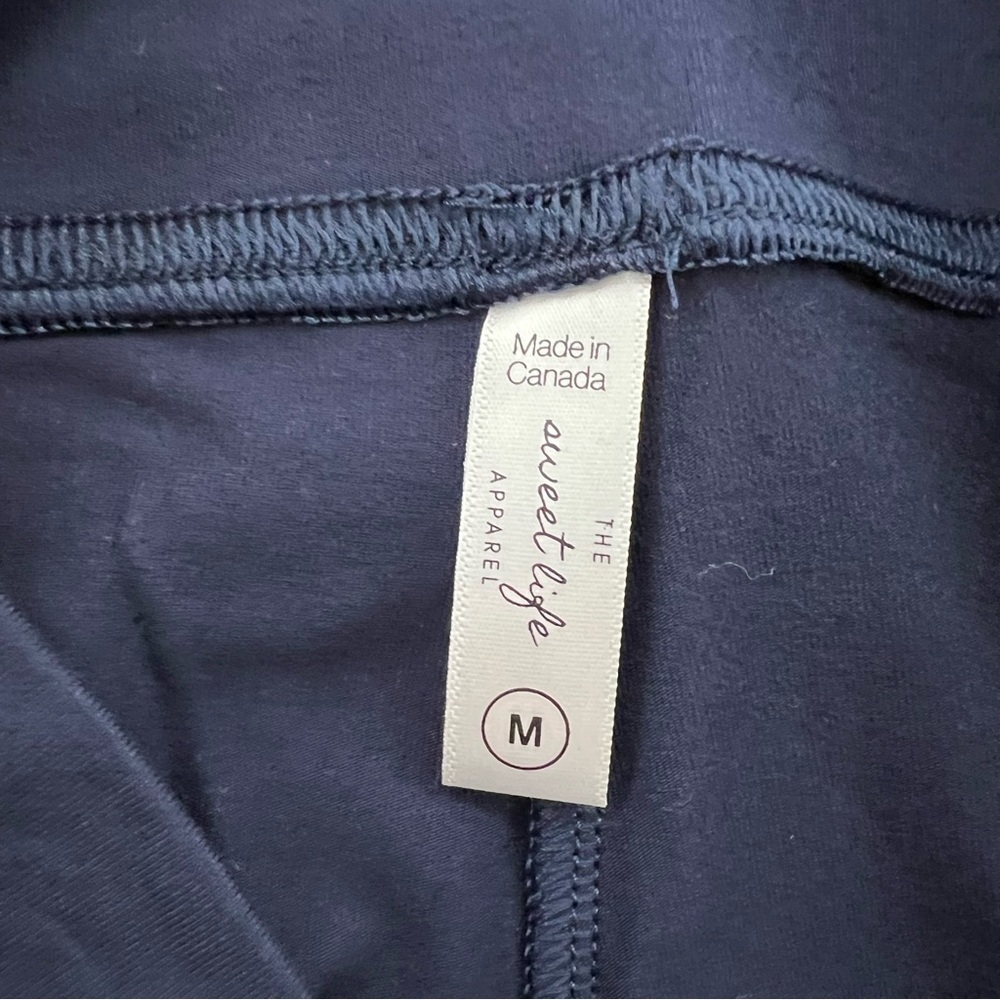 The Sweet Life Navy Blue Athletic Leggings Women’s Size M - Picture 5 of 6